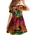 Personalized Vanuatu 45th Independence Anniversary Kid Short Sleeve Dress Melanesian Pattern Reggae - Polynesian Pride