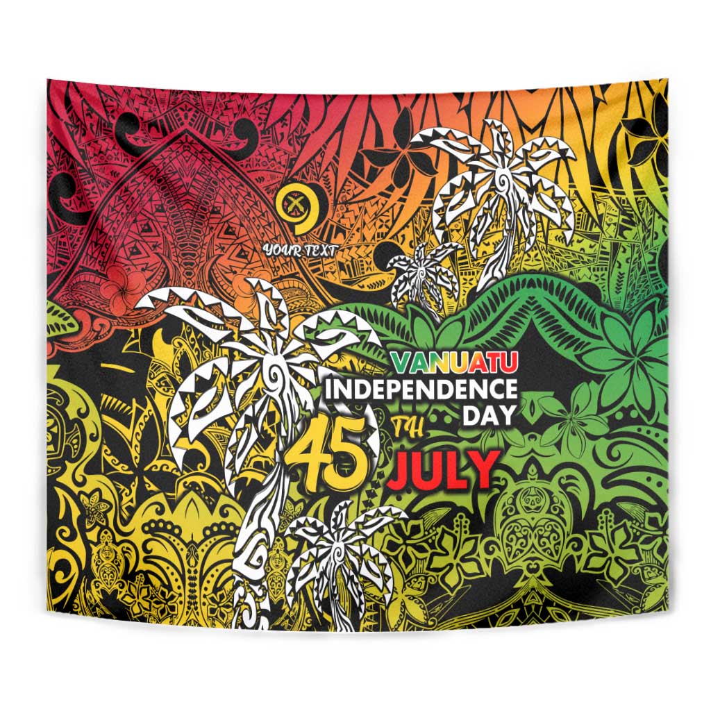 Personalized Vanuatu 45th Independence Anniversary Tapestry Melanesian Pattern Reggae DT02 - Polynesian Pride