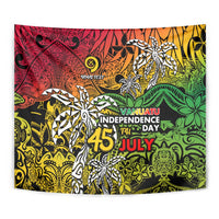 Personalized Vanuatu 45th Independence Anniversary Tapestry Melanesian Pattern Reggae DT02 - Polynesian Pride