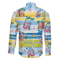 Surfing Christmas Family Matching Mermaid Dress and Hawaiian Shirt Tropical Santa Let's Go Surfing DT02 - Polynesian Pride