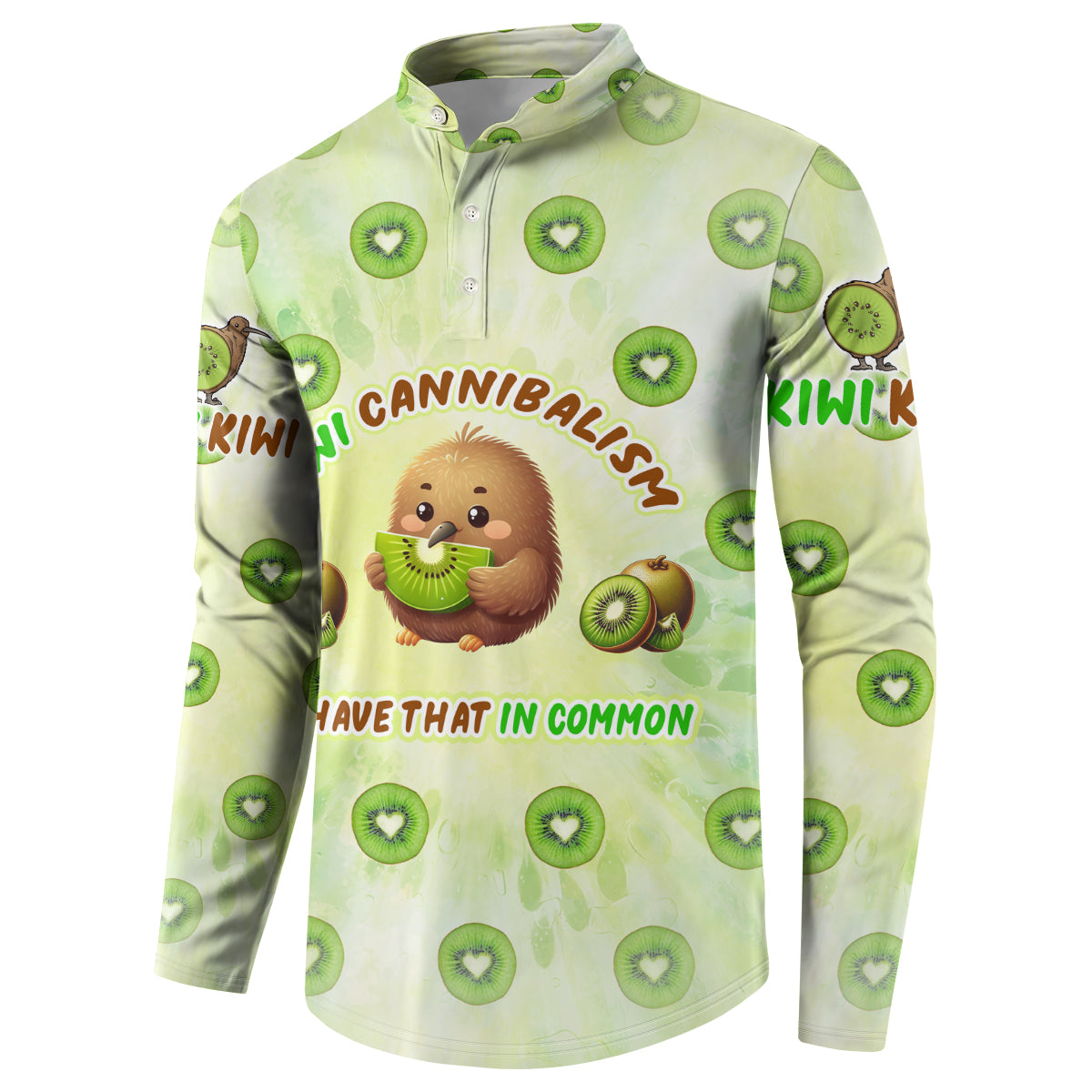 Kiwi Cannibalism Button Sweatshirt New Zealand Kiwi Cute Bird Funny DT02 - Polynesian Pride