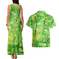 I Love Kiwi Couples Matching Tank Maxi Dress and Hawaiian Shirt New Zealand Kiwi Fruit Summer Cocktail