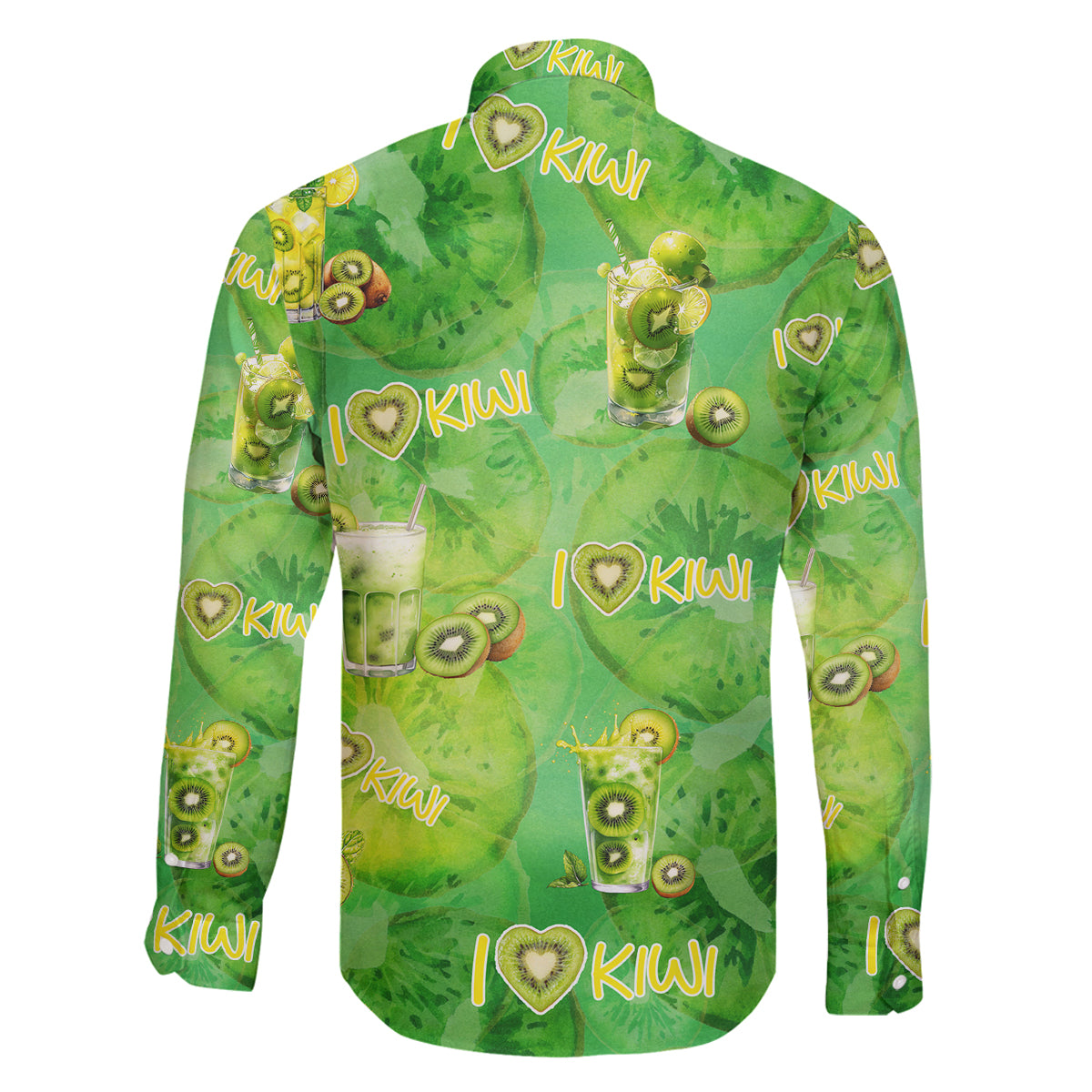 I Love Kiwi Family Matching Long Sleeve Bodycon Dress and Hawaiian Shirt New Zealand Kiwi Fruit Summer Cocktail