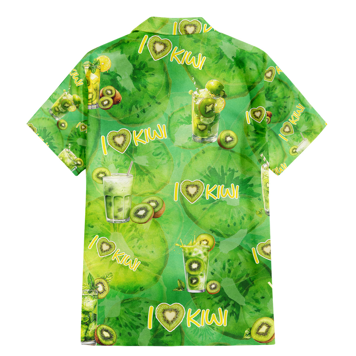 I Love Kiwi Family Matching Mermaid Dress and Hawaiian Shirt New Zealand Kiwi Fruit Summer Cocktail