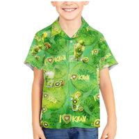 I Love Kiwi Family Matching Mermaid Dress and Hawaiian Shirt New Zealand Kiwi Fruit Summer Cocktail