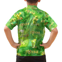 I Love Kiwi Family Matching Tank Maxi Dress and Hawaiian Shirt New Zealand Kiwi Fruit Summer Cocktail