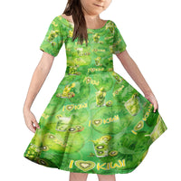 I Love Kiwi Family Matching Tank Maxi Dress and Hawaiian Shirt New Zealand Kiwi Fruit Summer Cocktail