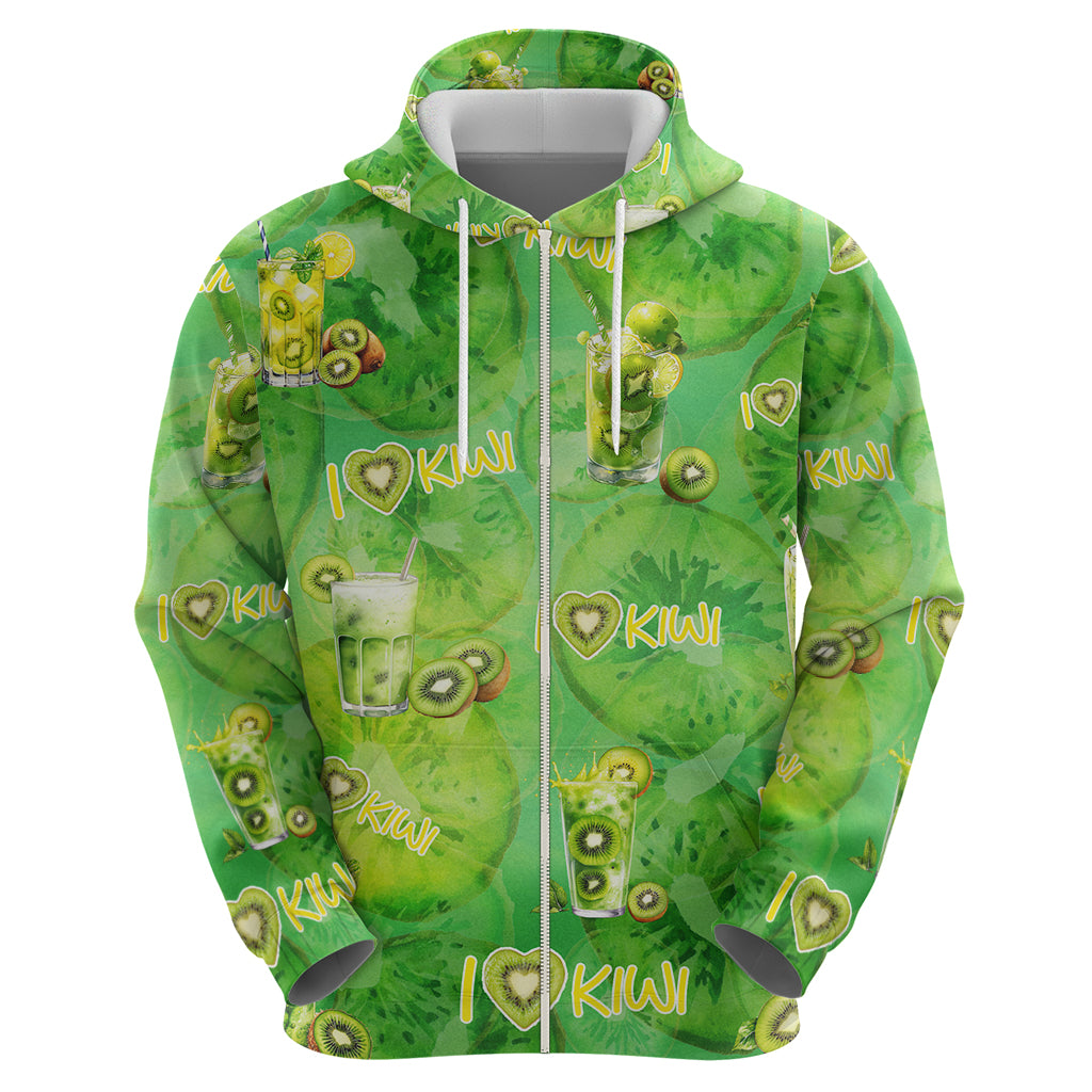 I Love Kiwi Hoodie New Zealand Kiwi Fruit Summer Cocktail DT02 - Polynesian Pride