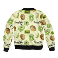 Kiwi Cute Humorous Bomber Jacket New Zealand Fruit