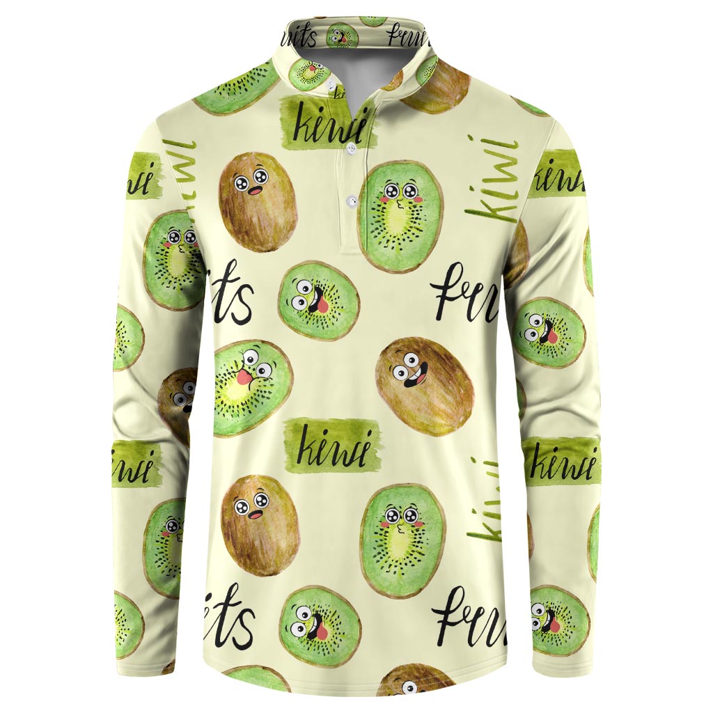 Kiwi Cute Humorous Button Sweatshirt New Zealand Fruit