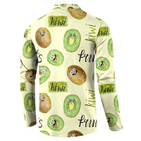 Kiwi Cute Humorous Button Sweatshirt New Zealand Fruit
