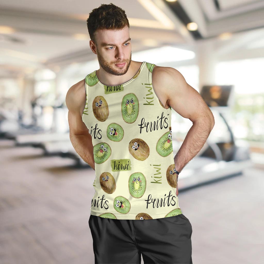 Kiwi Cute Humorous Men Tank Top New Zealand Fruit