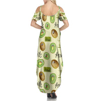 Kiwi Cute Humorous Summer Maxi Dress New Zealand Fruit