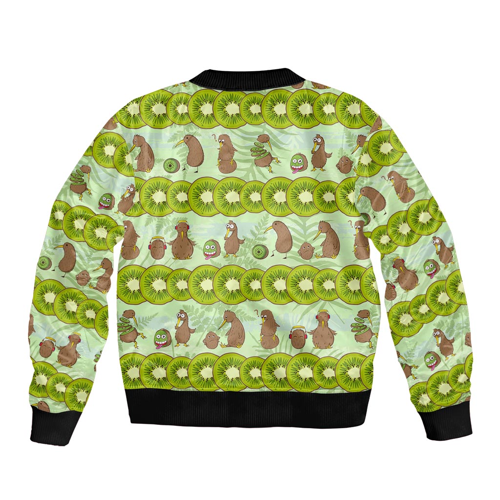 New Zealand Kiwi Fruit Witty Kiwi Bird Bomber Jacket