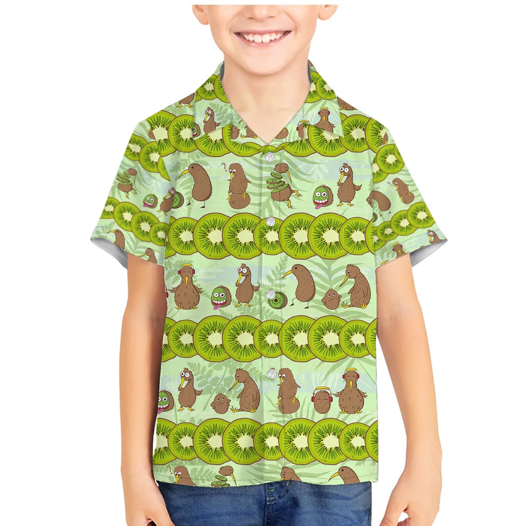 New Zealand Kiwi Fruit Witty Kiwi Bird Family Matching Mermaid Dress and Hawaiian Shirt