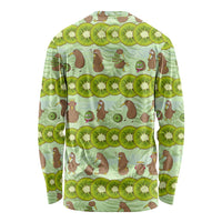 New Zealand Kiwi Fruit Witty Kiwi Bird Long Sleeve Shirt
