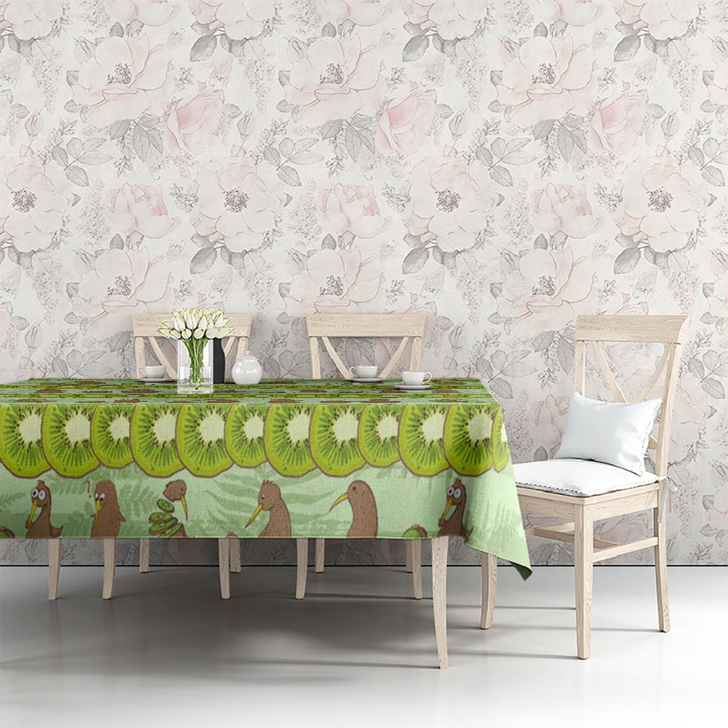 New Zealand Kiwi Fruit Witty Kiwi Bird Tablecloth