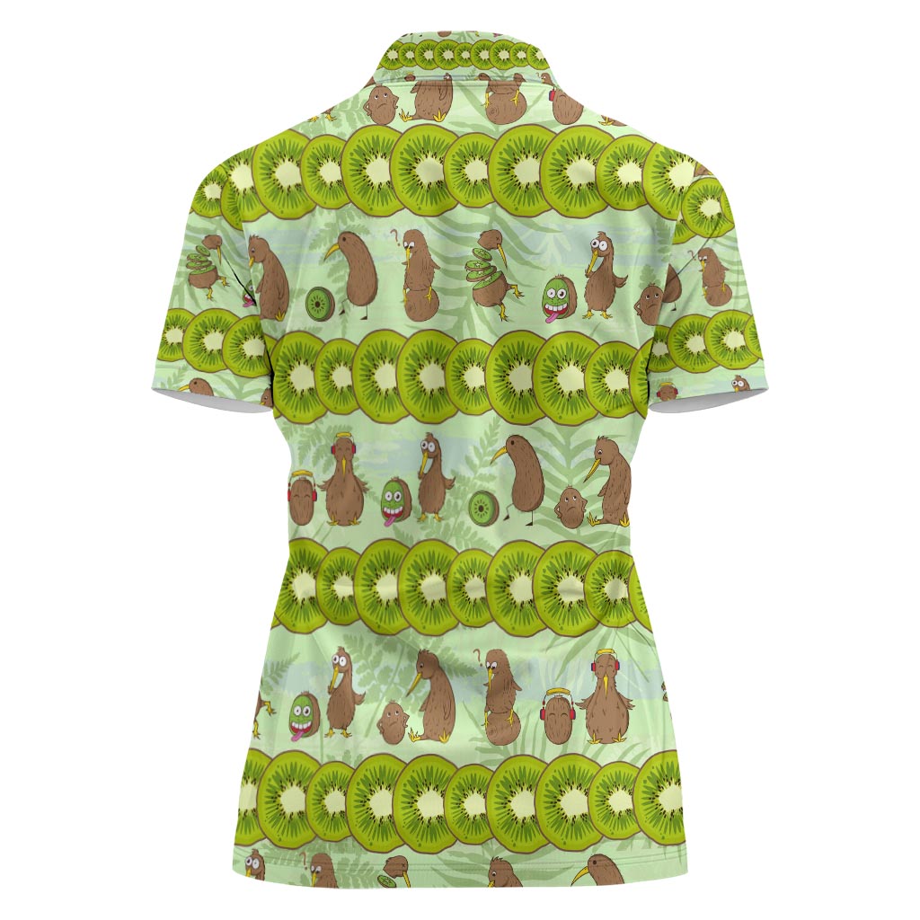 New Zealand Kiwi Fruit Witty Kiwi Bird Women Polo Shirt
