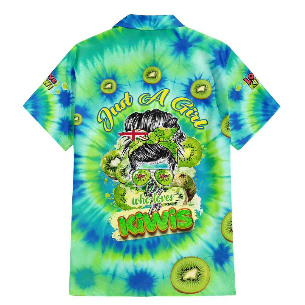 Just a Girl Who Loves Kiwis Family Matching Mermaid Dress and Hawaiian Shirt New Zealand Tie Dye