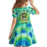 Just a Girl Who Loves Kiwis Family Matching Off Shoulder Short Dress and Hawaiian Shirt New Zealand Tie Dye DT02 - Polynesian Pride