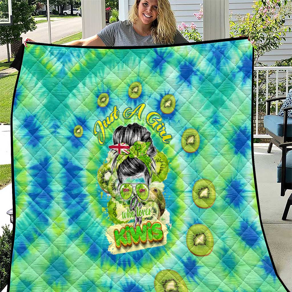 Just a Girl Who Loves Kiwis Quilt New Zealand Tie Dye DT02 Green - Polynesian Pride