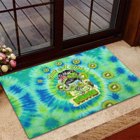Just a Girl Who Loves Kiwis Rubber Doormat New Zealand Tie Dye