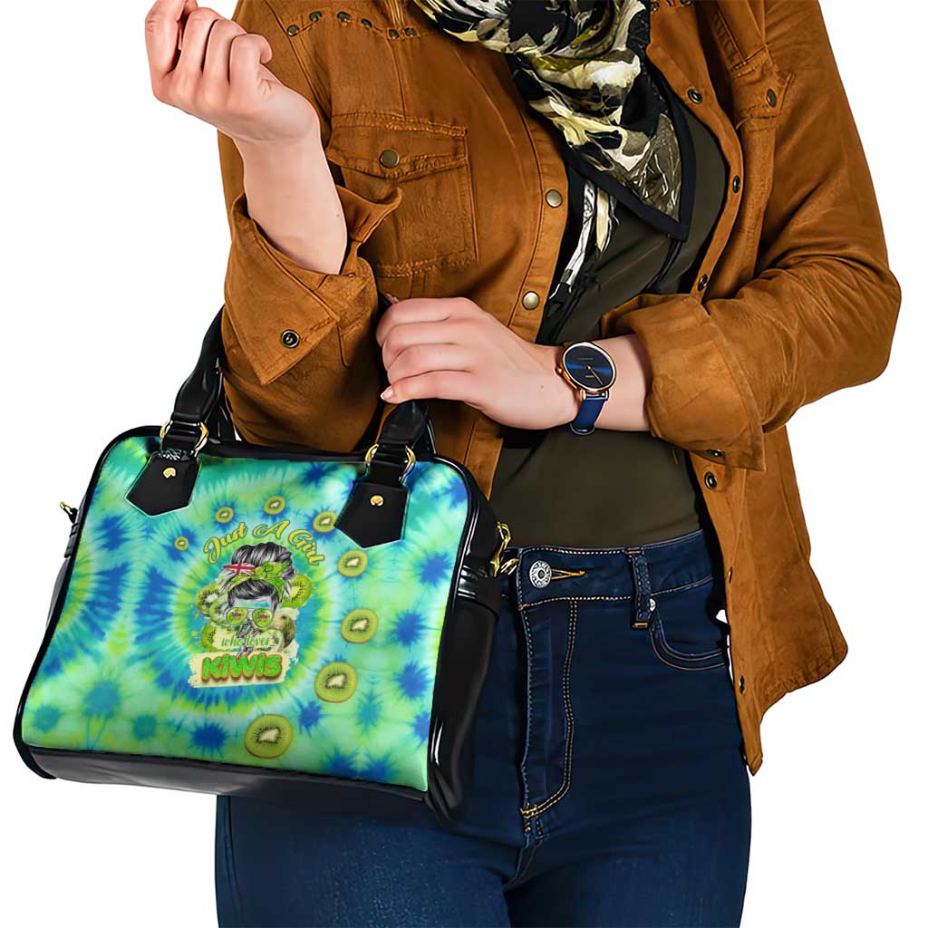 Just a Girl Who Loves Kiwis Shoulder Handbag New Zealand Tie Dye