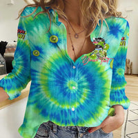 Just a Girl Who Loves Kiwis Women Casual Shirt New Zealand Tie Dye