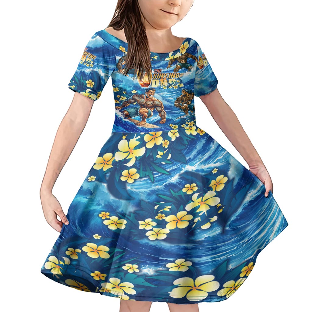 Hawaii Father's Day Family Matching Mermaid Dress and Hawaiian Shirt The Surfing Dad Polynesian Tattoo