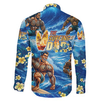 Hawaii Father's Day Family Matching Mermaid Dress and Hawaiian Shirt The Surfing Dad Polynesian Tattoo