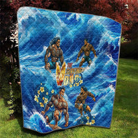 Hawaii Father's Day Quilt The Surfing Dad Polynesian Tattoo