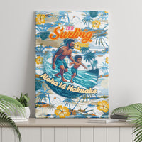 Hawaii Father's Day It's Surfing Time Canvas Wall Art Aloha Lā Makuakane