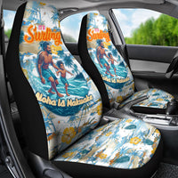 Hawaii Father's Day It's Surfing Time Car Seat Cover Aloha Lā Makuakane