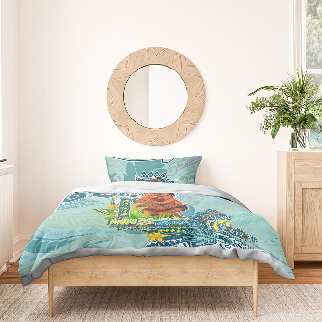 Palau Father's Day Polynesia Bedding Set Dad and Son