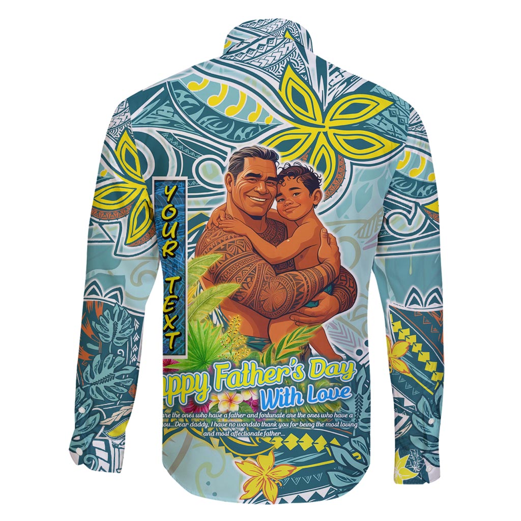 Palau Father's Day Polynesia Family Matching Off Shoulder Short Dress and Hawaiian Shirt Dad and Son