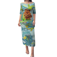 Palau Father's Day Polynesia Family Matching Puletasi and Hawaiian Shirt Dad and Son