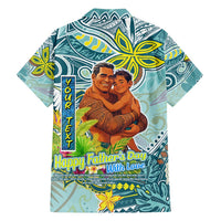 Palau Father's Day Polynesia Family Matching Short Sleeve Bodycon Dress and Hawaiian Shirt Dad and Son