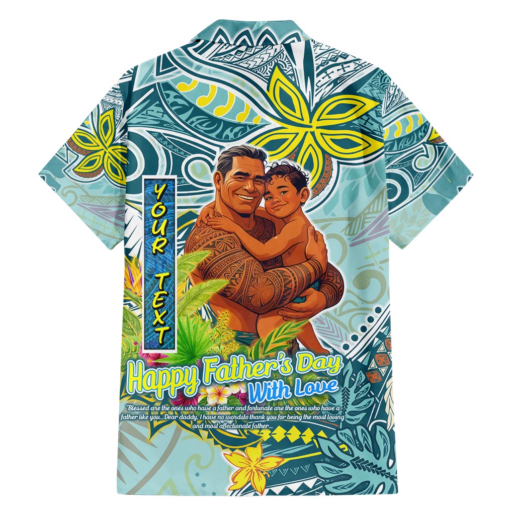 Palau Father's Day Polynesia Family Matching Tank Maxi Dress and Hawaiian Shirt Dad and Son