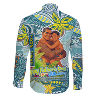 Palau Father's Day Polynesia Family Matching Tank Maxi Dress and Hawaiian Shirt Dad and Son