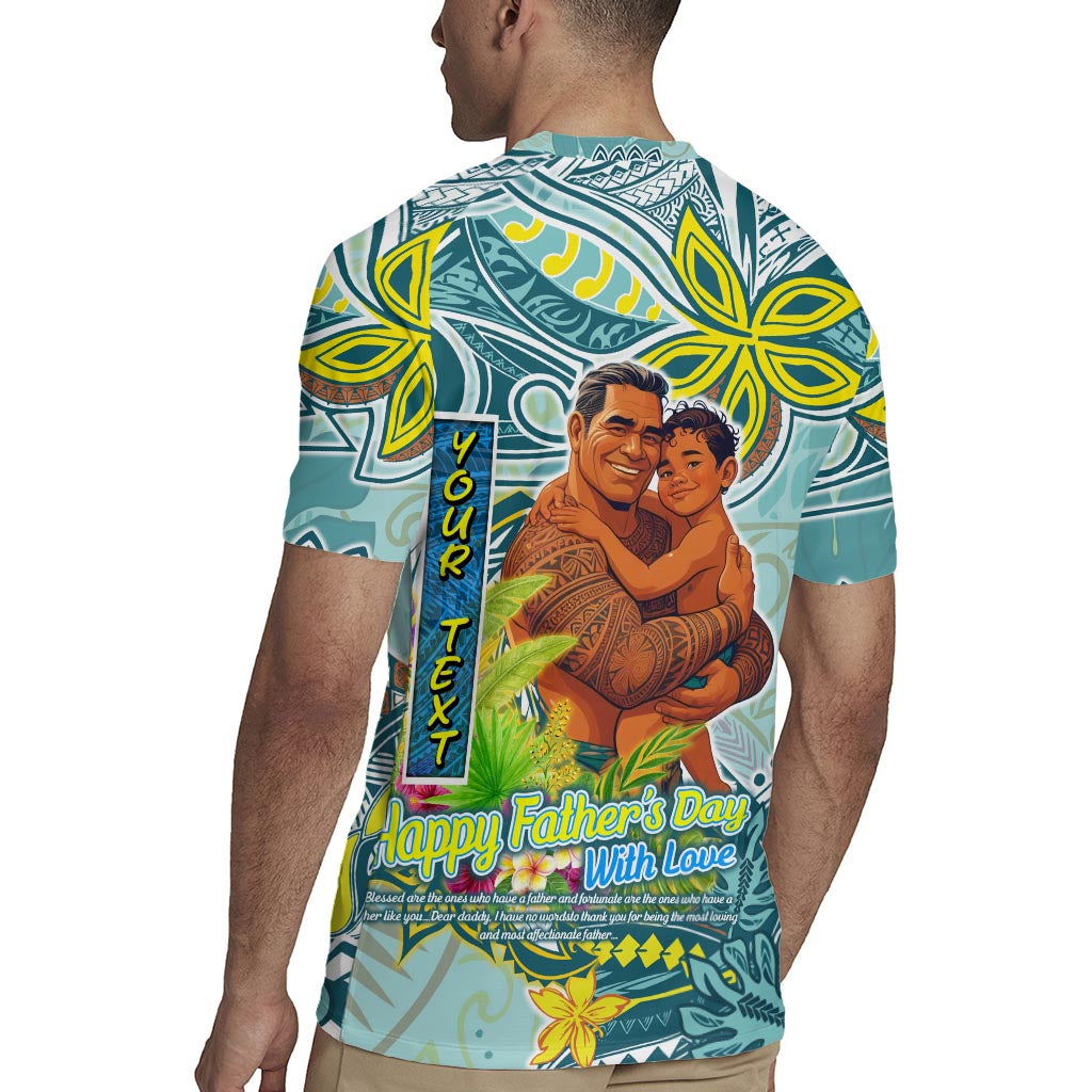 Palau Father's Day Polynesia Rugby Jersey Dad and Son