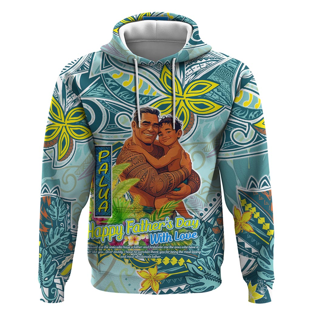 Palau Father's Day Polynesia Zip Hoodie Dad and Son