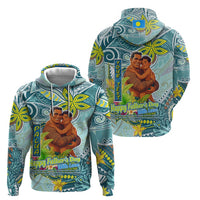 Palau Father's Day Polynesia Zip Hoodie Dad and Son