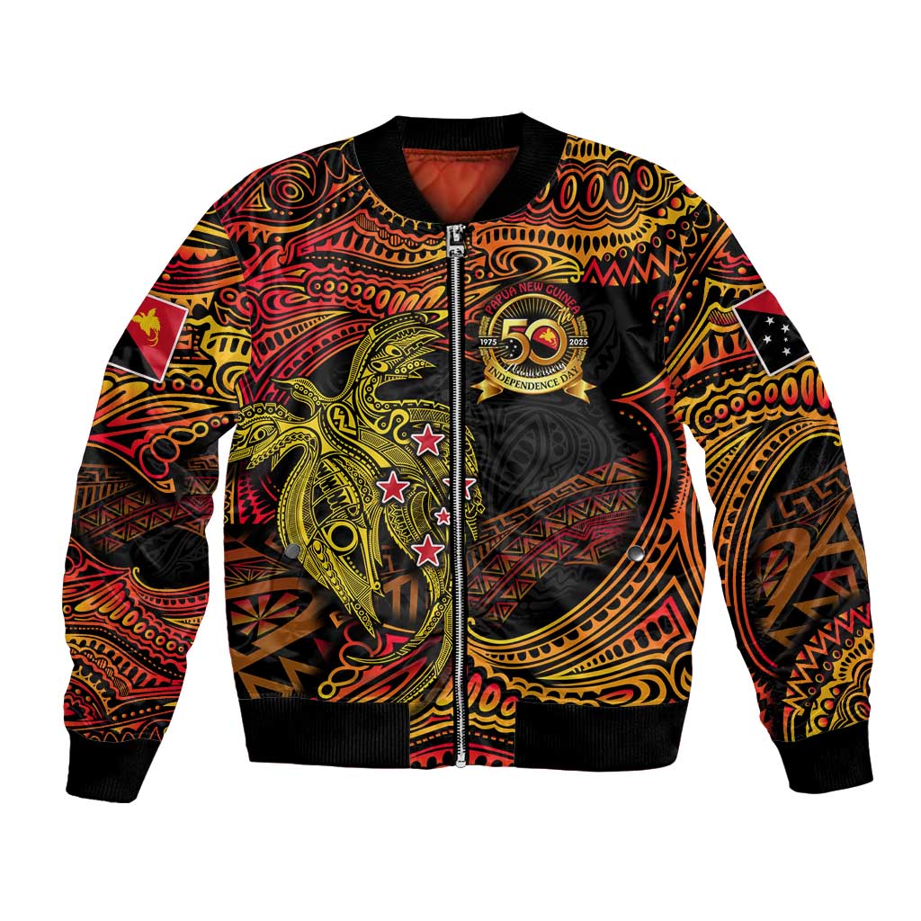 Papua New Guinea 50th Independence Day Bomber Jacket Culture Spirit and Sovereignty