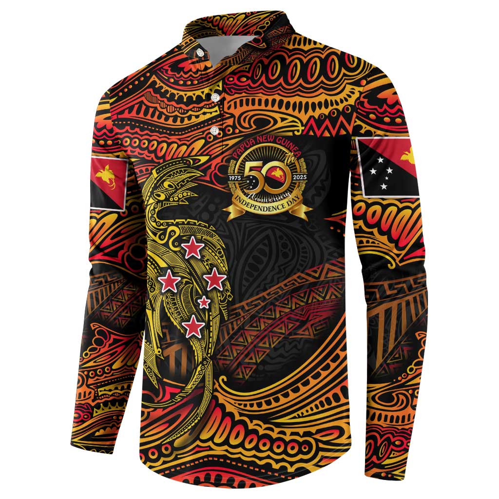 Papua New Guinea 50th Independence Day Button Sweatshirt Culture Spirit and Sovereignty