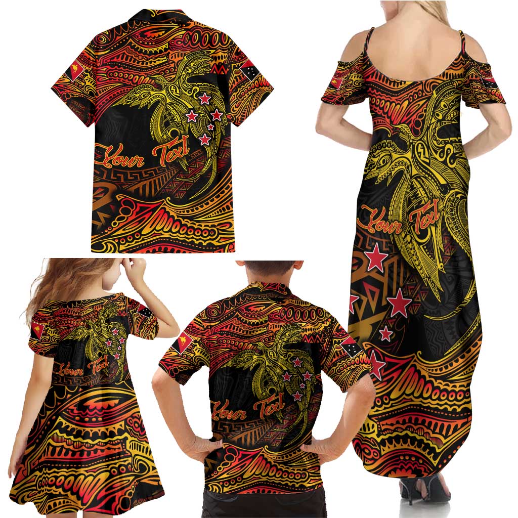 Papua New Guinea 50th Independence Day Family Matching Summer Maxi Dress and Hawaiian Shirt Culture Spirit and Sovereignty