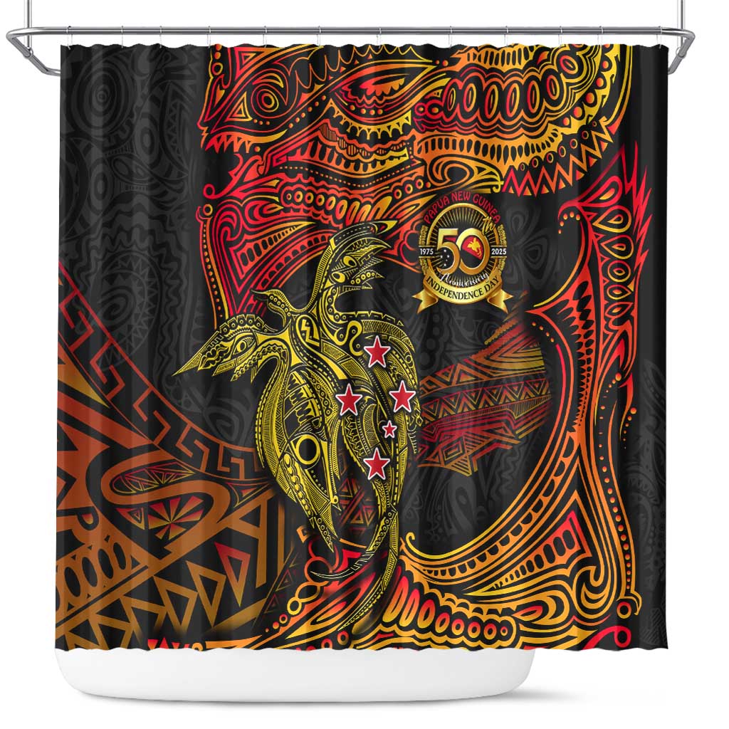Papua New Guinea 50th Independence Day Shower Curtain Culture Spirit and Sovereignty