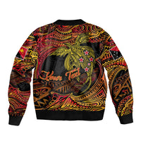 Papua New Guinea 50th Independence Day Sleeve Zip Bomber Jacket Culture Spirit and Sovereignty