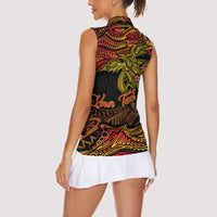 Papua New Guinea 50th Independence Day Women Sleeveless Polo Shirt Culture Spirit and Sovereignty