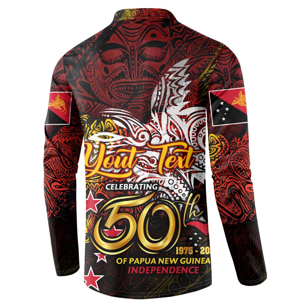 PNG 1975 - 2025 Button Sweatshirt Papua New Guinea 50th Independence Anniversary