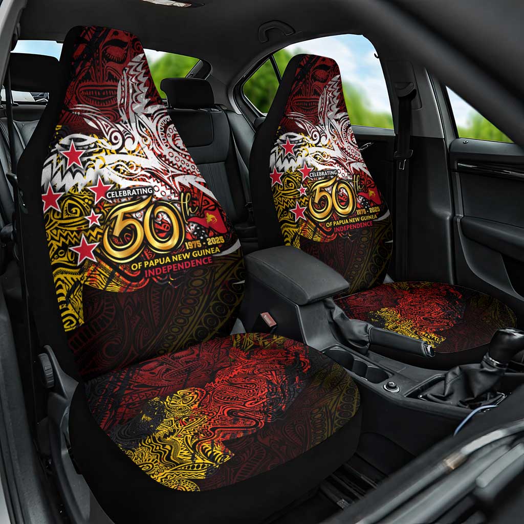 PNG 1975 - 2025 Car Seat Cover Papua New Guinea 50th Independence Anniversary